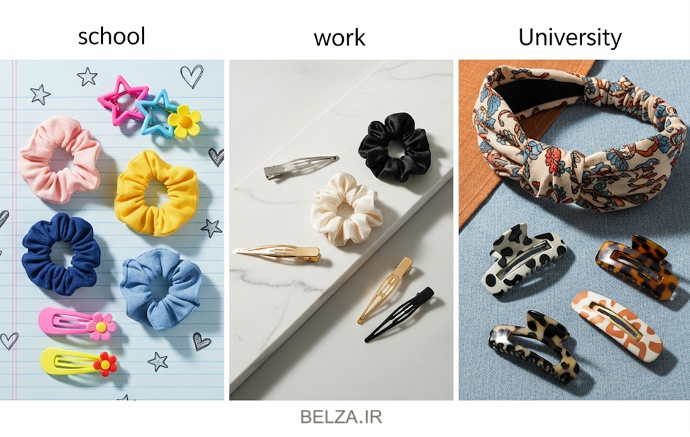 چگونه اکسسوری مو را با لباس فرم مدرسه، محیط کار یا دانشگاه ست کنیم؟