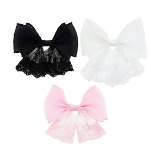 پاپیون موی دخترانه مدل گلوریا - صورتی