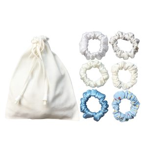 اسکرانچی مینی صورتی براق | پک اسکرانچی با کیف