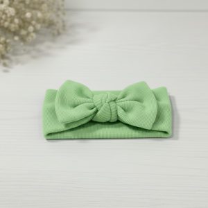 هدبند نوزادی کبریتی سبز پسته ای